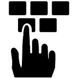 Finger hitting buttons