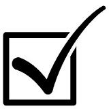 Check mark in a box