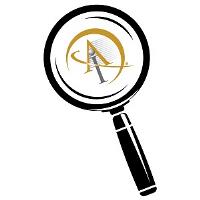 Magnifying glass with AI logo